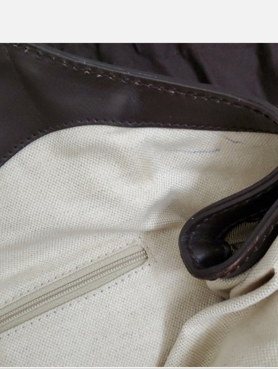 Authentic Gucci Beige GG Canvas Satchel with Brown Leather Trim - Picture 10 of 16